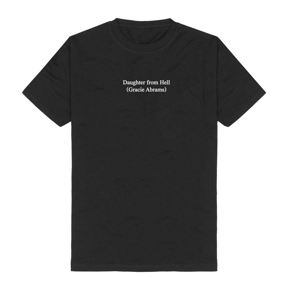 Daughter From Hell Text White Tee Gracie Abrams Singer Design T-shirt Women Men Clothing Short Sleeve Cotton Fashion Tshirts