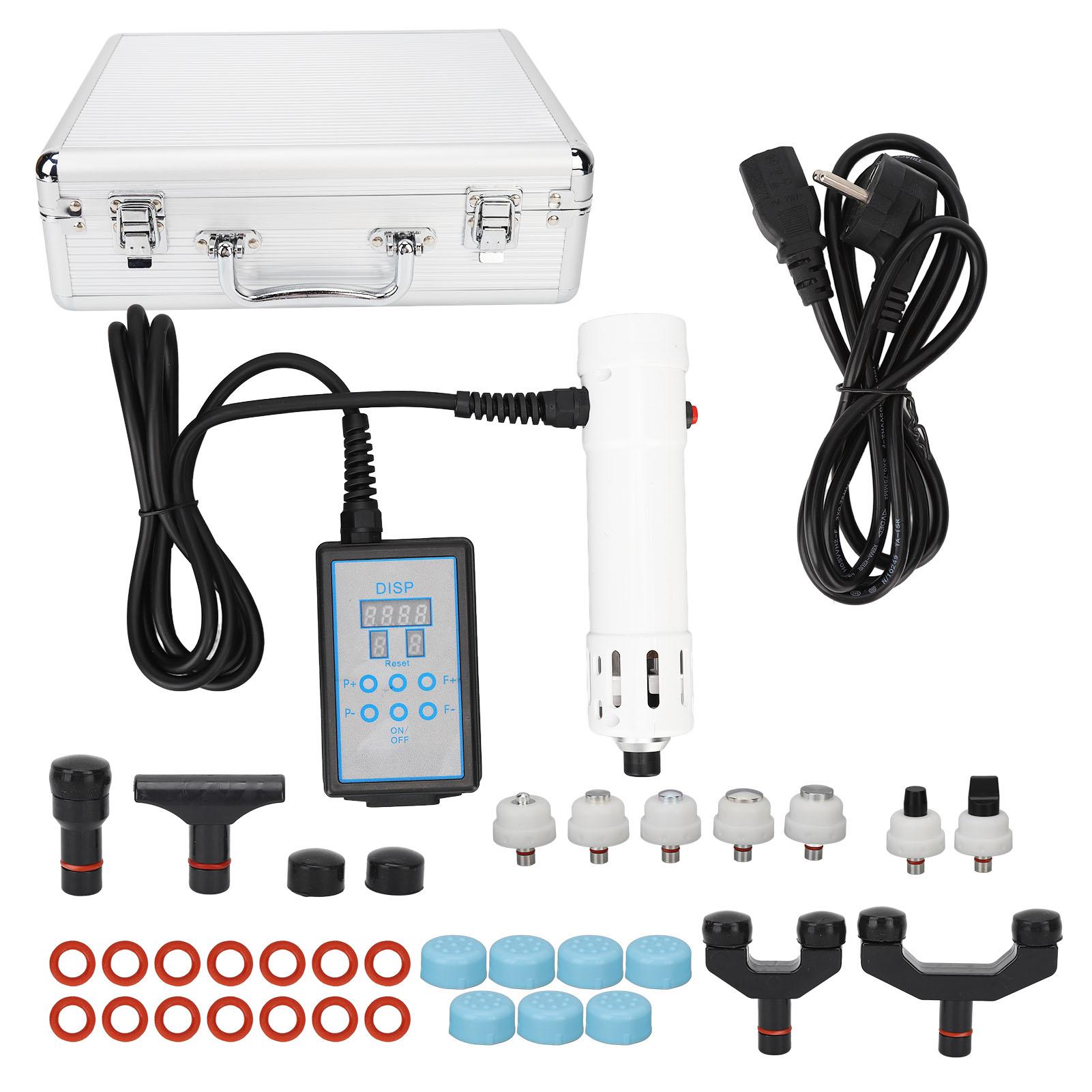 ED Extracorporeal Shock Wave Machine Adjustable Electromagnetic Shock Wave Therapy Machine White 100‑240V EU Plug