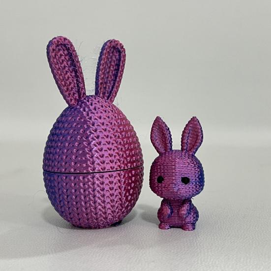 3D-gedrucktes Osterhasen-Ei Vorgefülltes Osterei mit Hase darin Osterkorb-Füller für Zuhause Büro Schreibtisch Dekoration