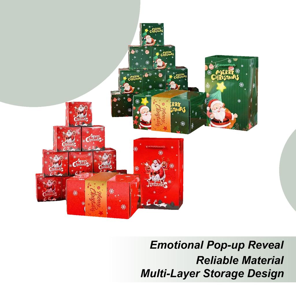 Surprise Christmas Box Pop-up Paper Bounce Box Folding Boxes Cards Dispenser Birthday Gift Box Merry Christmas Money Box
