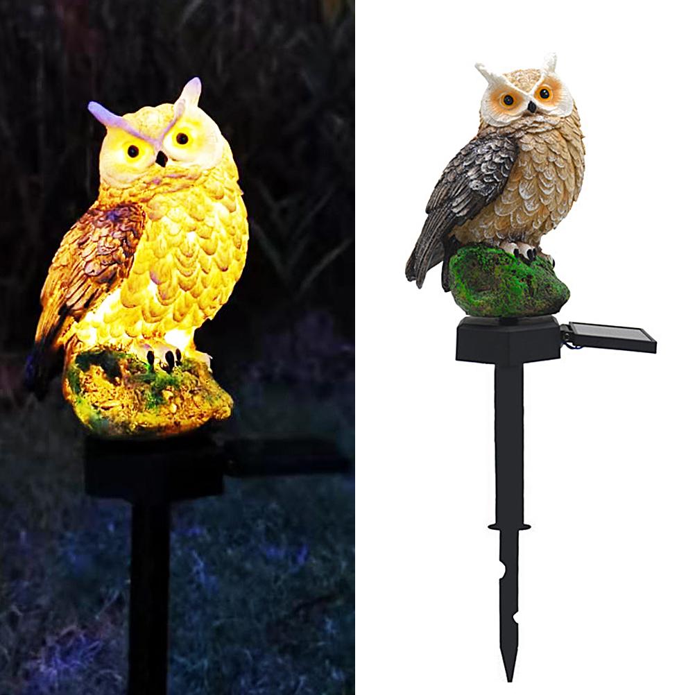 Owl Solar LED Lights Waterproof Garden Decorative with Stake for Outdoor Yard Pathway Outside Patio