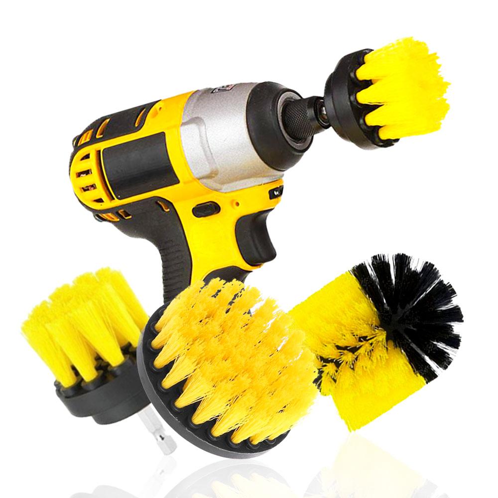 

Электрическая скрубберная щетка, дрель, набор щеток, 3 шт./компл., пластиковая круглая щетка для чистки ковров, стекла, автомобильных шин, нейлоновые щетки 2/3,5/4 дюйма жёлтый