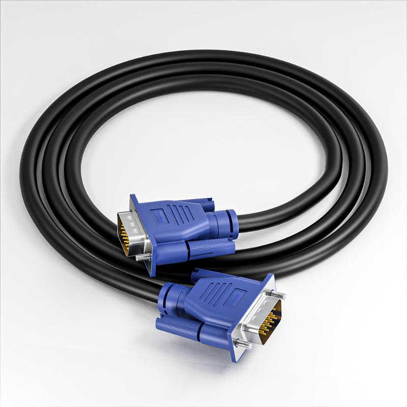 1.5M/3M/5M VGA Cable 3+6 Male To Male Video Cable Full Copper 15-pin VGA HD Cable Computer Monitor Projector Connection Line
