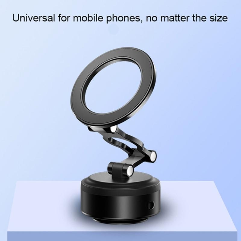 Electric Vacuum Magnetic Suction Phone Bracket with Strong Suction Cup for Navigation Driver Passenger Easy Installation