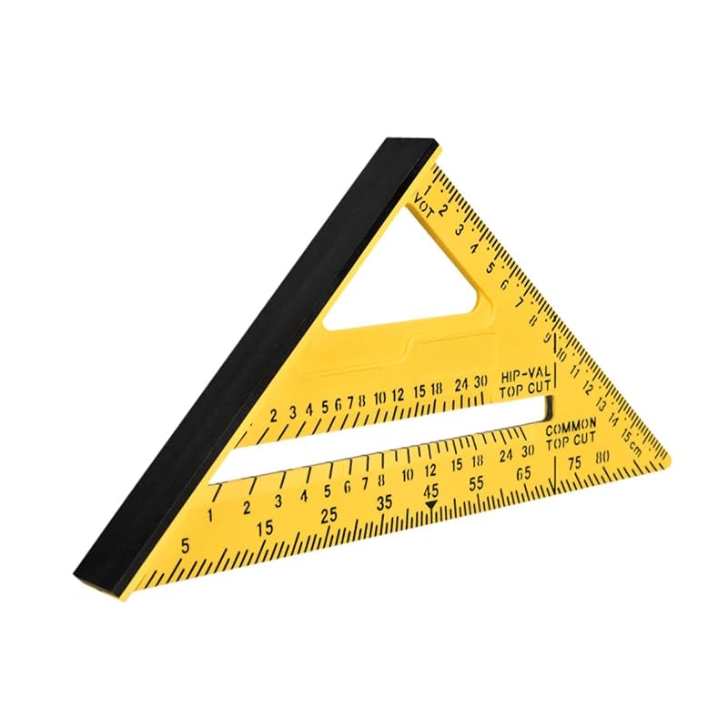 Carpentry Triangle Ruler, Metric and Imperial Scribing Carpenter Marking Tool,Measuring Square Tool for Industrial Carpenter Building, Pink