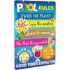 Pool Safety Rules Vintage Metal Sign 12x16 Inch Indoor Outdoor Decor
