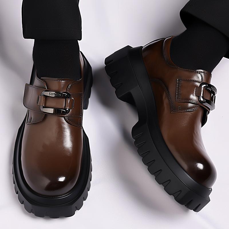 Mode Derby Business Herren Lederschuhe Retro Britischer Stil Design Mode Party Täglich Büro Dicksohlige Heißverkaufende Schuhe Neu