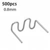 500pcs Plastic Welding Stainless Steel Hot Staples 0.8mm 0.6mm Pre Cut Wave Staples Welding Car Bumper Automotive Repair Tools
