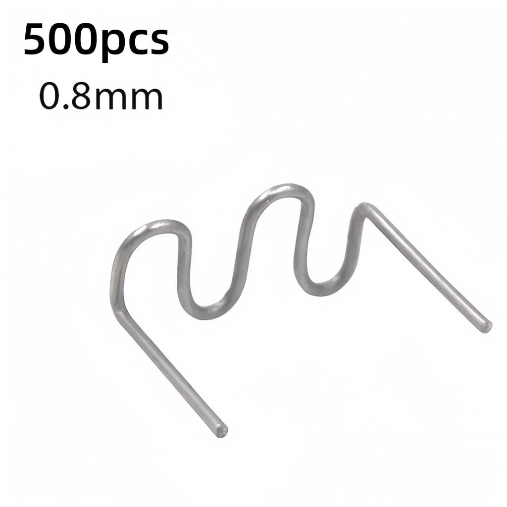 500pcs Plastic Welding Stainless Steel Hot Staples 0.8mm 0.6mm Pre Cut Wave Staples Welding Car Bumper Automotive Repair Tools