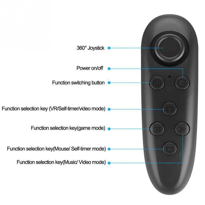 Fernbedienung für Android-Telefon Bluetooth-kompatibel 4.0 Update Kabelloser VR-Headset-Spielcontroller Joystick-Gamepad-Fernbedienung