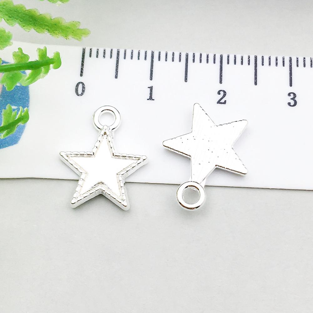 100-Piece Five-Color Alloy Sun, Moon, and Star Pendant Charms for DIY Jewelry