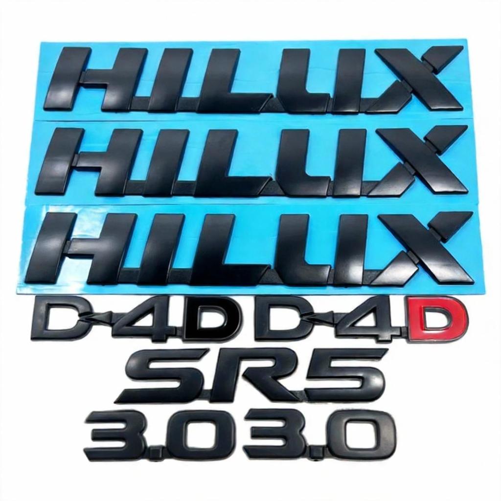 ABS HILUX 2005-2015 Logo Car Letter Sticker for Toyota VIGO MK6 MK7 HILUX 3.0 D4D Trunk Decal Badge flank Emblem Accessories