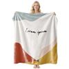 Soft Fleece Blanket With Starry Sky Print Camping Sofa Napping Air Conditioning Use Customizable Design