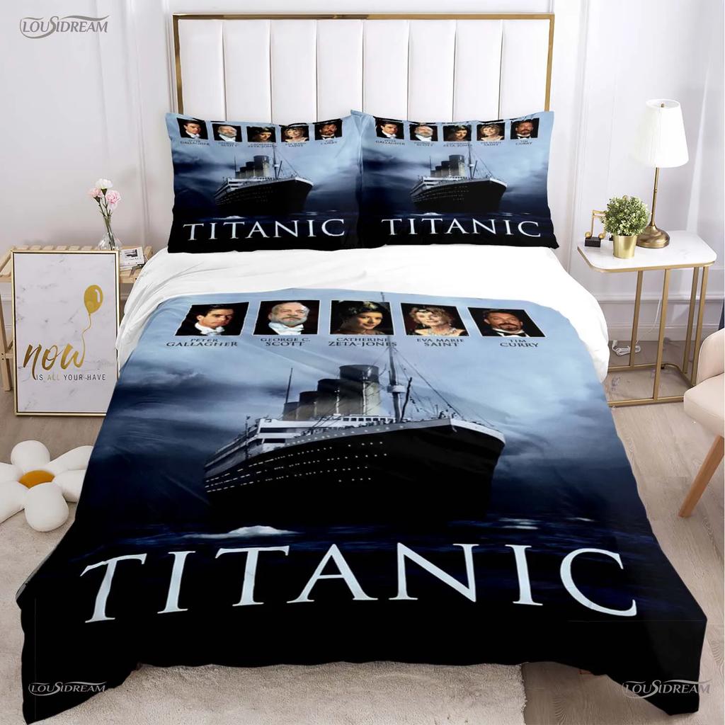 Romantic Love Titanic All Season Duvet Cover Comforter Bedding Sets Soft Quilt Cover and Pillowcases Single/Double/Queen/King