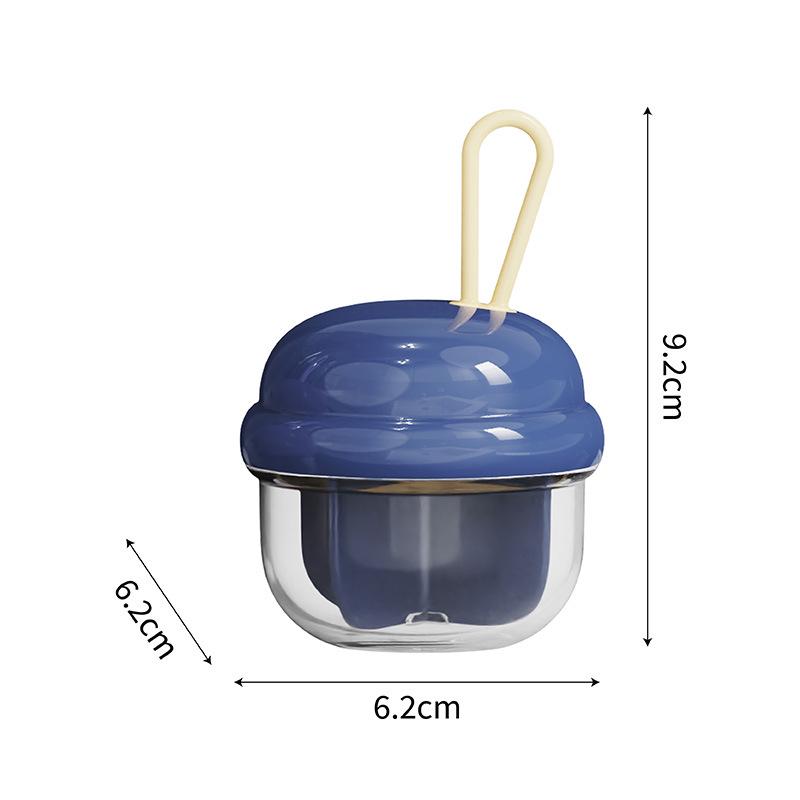Compact 4-Grid Transparent Pill Box for Outdoor Travel
