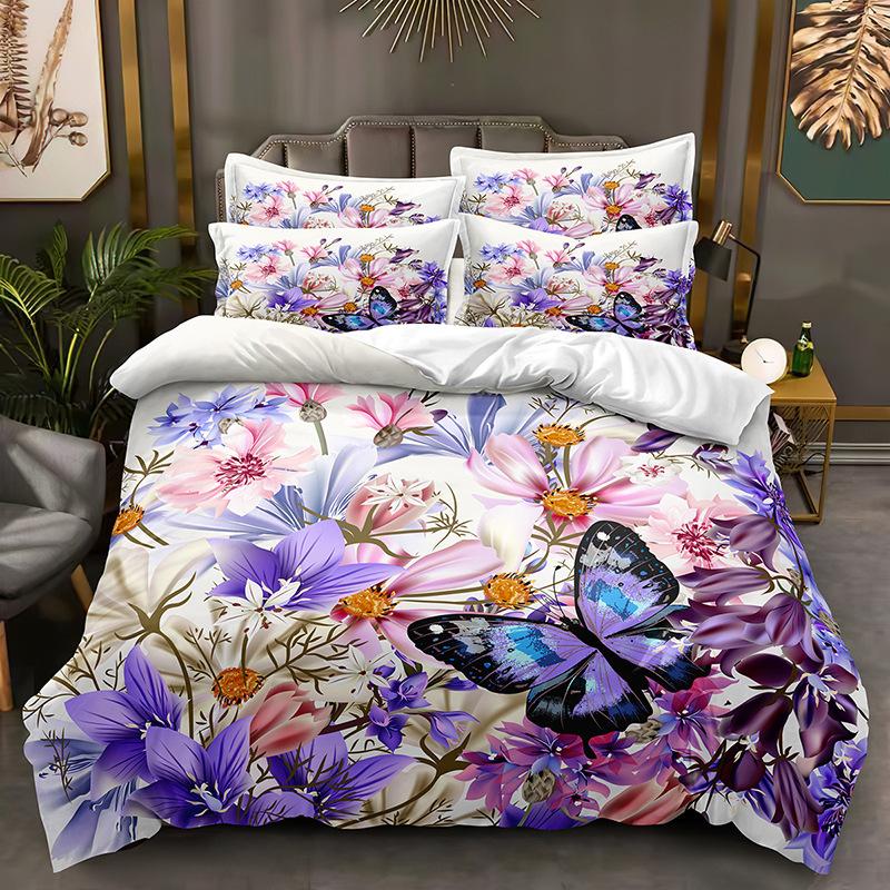 Set Biancheria Da Letto 135x200 Con Drago Verde 3D - 3 Pezzi (Copripiumino + 2 Federe 80x80)