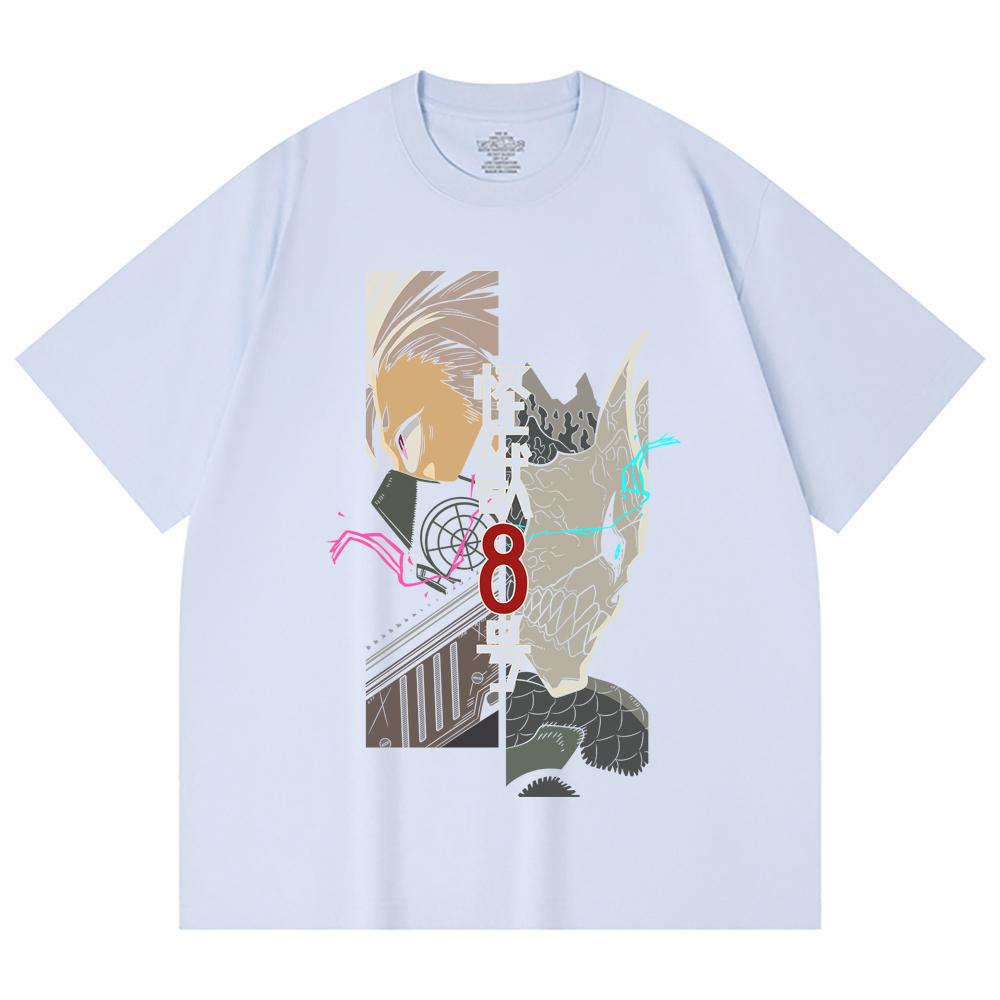 230 Gsm 100% Cotton Kaiju No 8 V17 Print Unisex Heavy Cotton T Shirt