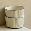 Home Pure White Ceramic Rice Bowl Soup Bowl Noodle Bowl Dessert Salad Bowl Simple Retro Nordic Style Household Small Bowl