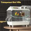 Cușcă Acrilică Transparentă pentru Păsări Vilă Mare pentru Papagali pentru Peruș, Cochel, Pasăre Iubitoare, Finch Cușcă Transparentă pentru Vizualizare