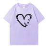Fashion Love Heart Printed Crew Neck Cotton Men Women short sleeve t-shirts Summer Oversized Tee shirt streetwear plus size top
