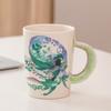 Handmade Ocean-Themed Ceramic Coffee Mug Creative Art Milk Cup with Octopus Dolphin Seahorse Design Gift for Kids And Friends