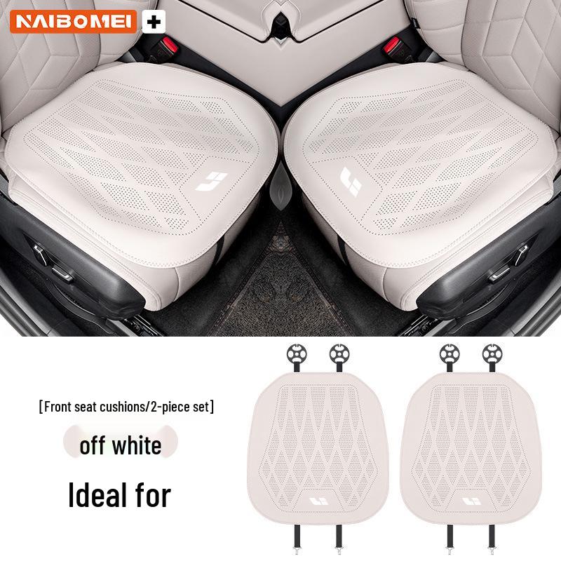 Ideal L6-L9/M8 Car Seat Cushion Set: Leather Perforated Front & Rear Covers, 3-Piece