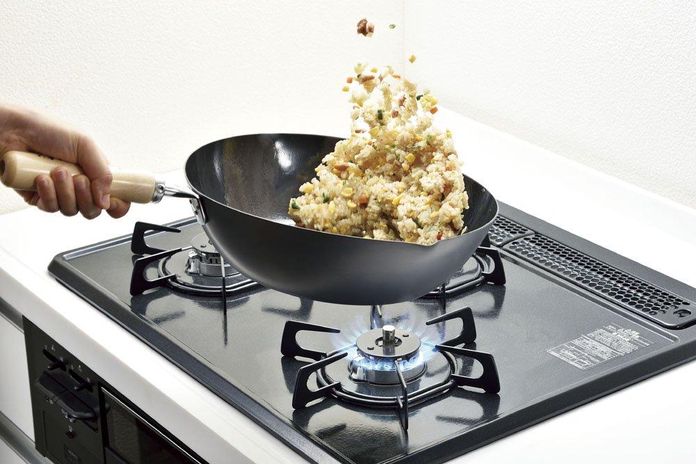 Yokoyama Frying Pan 26cm IH Compatible Iron Nitrided Tsubame-no-Takumi [Sakuragin] ETT-700
