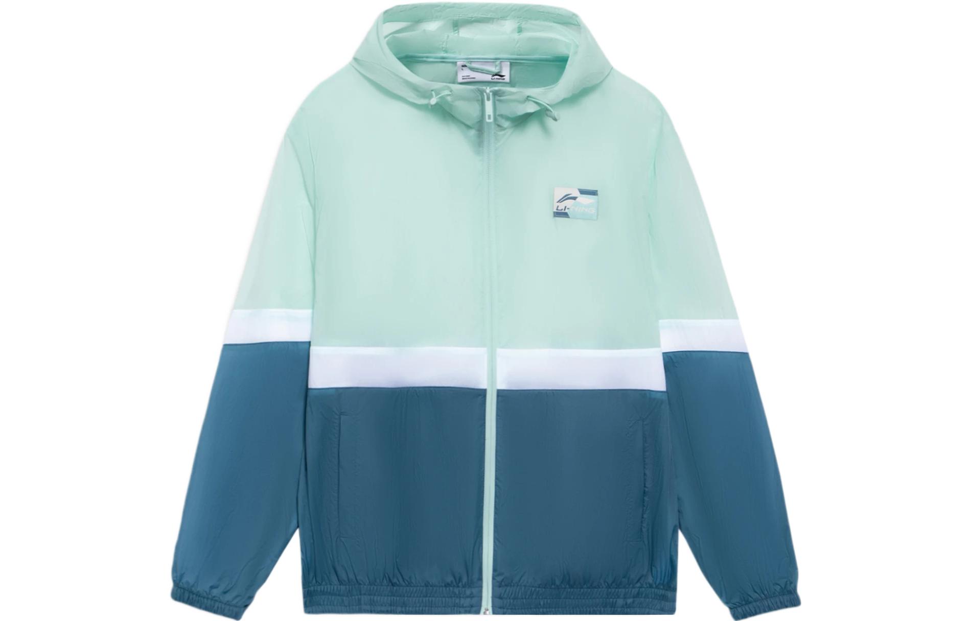 Li Ning Sports Trendy Collection Jacket Men s Dark Cyan Blue Multicolor AFDS309-4 XL