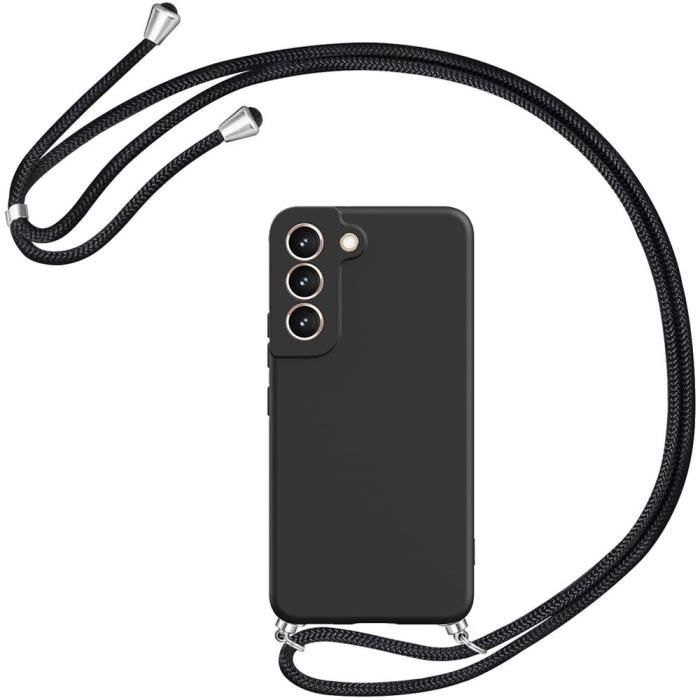 Coque de protection - BOOLING - Samsung Galaxy S23 Plus - Souple - Anti-choc - Cordon noir