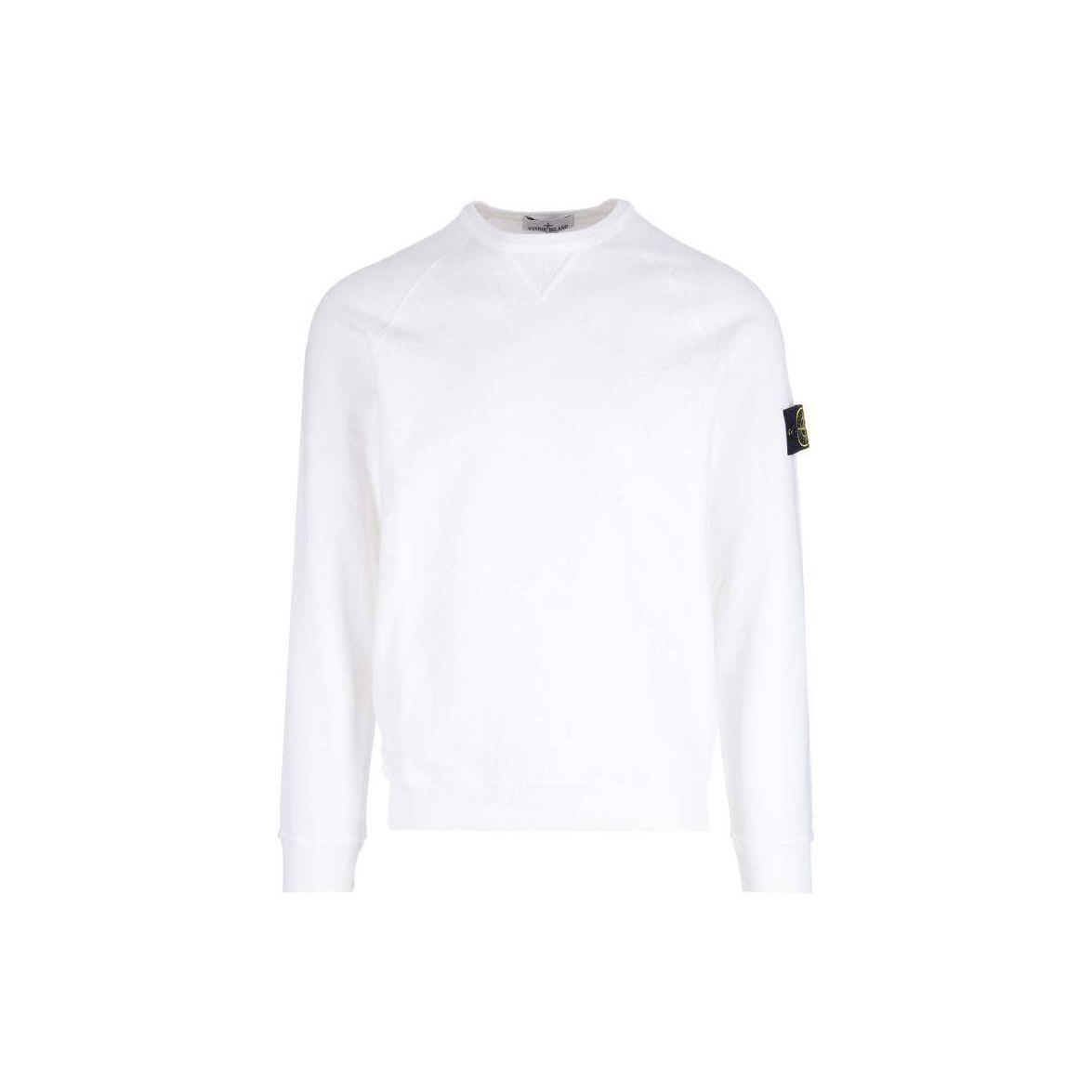 

STONE ISLAND Мужской свитшот с круглым вырезом и логотипом однотонный Ss23 белый 781566360-V0001 XXL