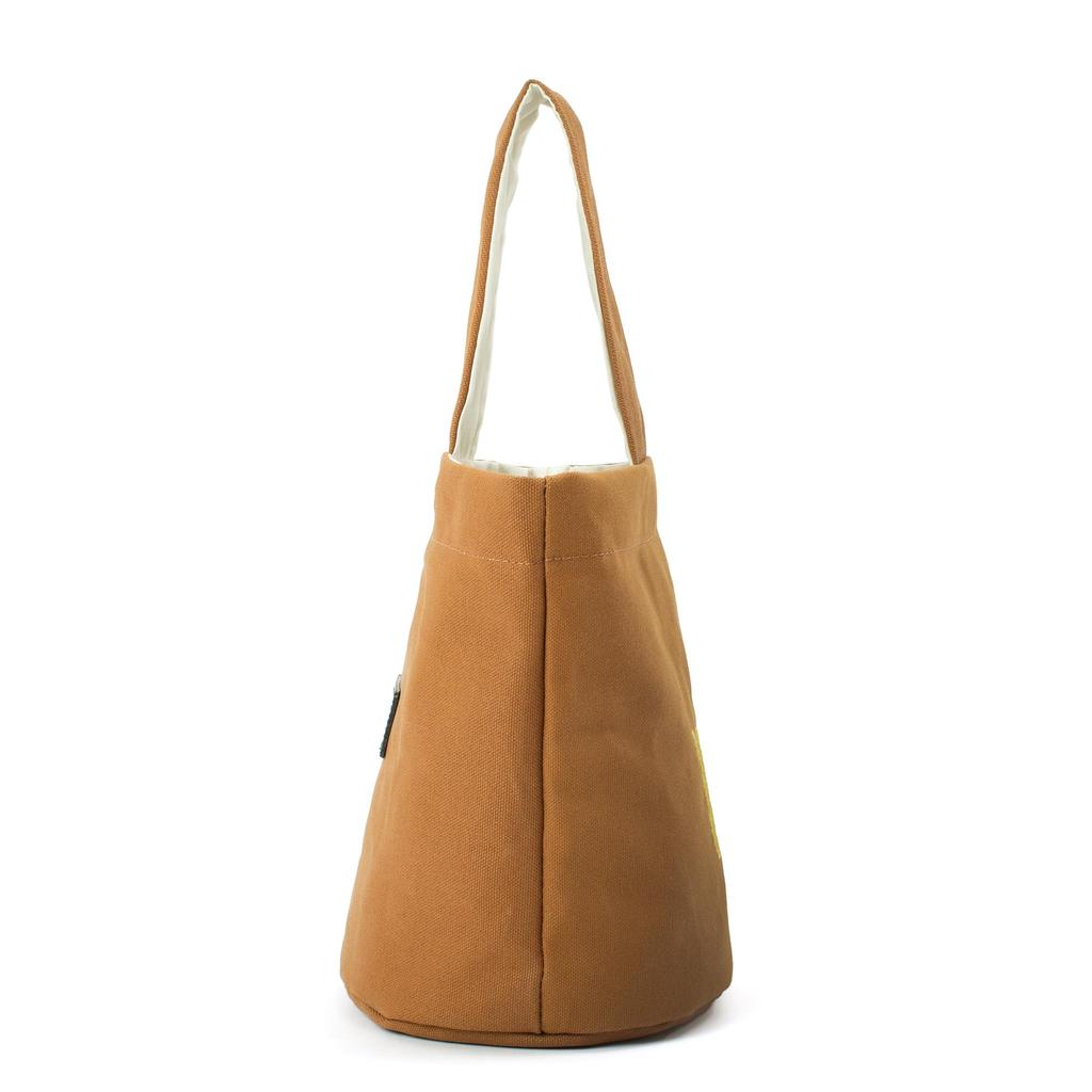 Essence of Poison Women's One-Handle Bucket Bag, Made In Japan with Canvas, KOKO NI IRUYO Series, QAD-3140 (Camel)