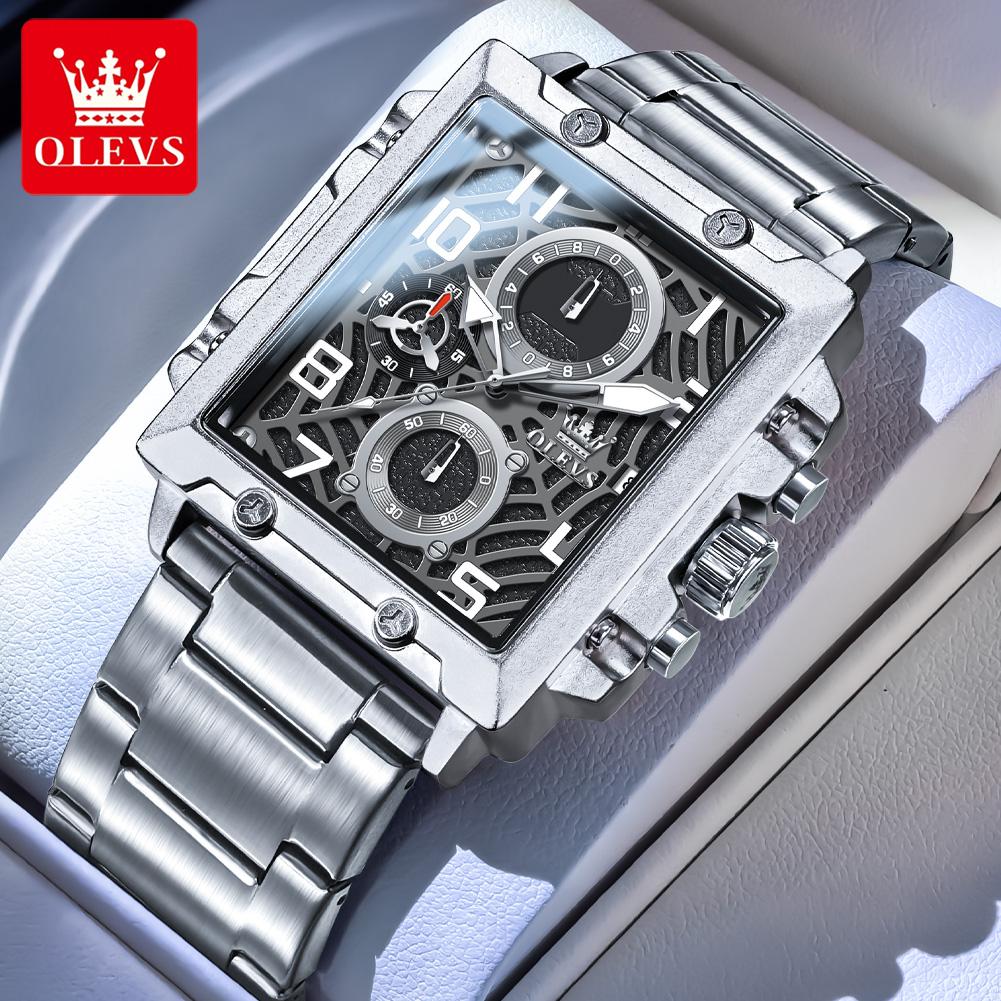OLEVS Brand Watch Student Multi Functional Steel Strip Quartz Watch Night Light Men's Watch 2958