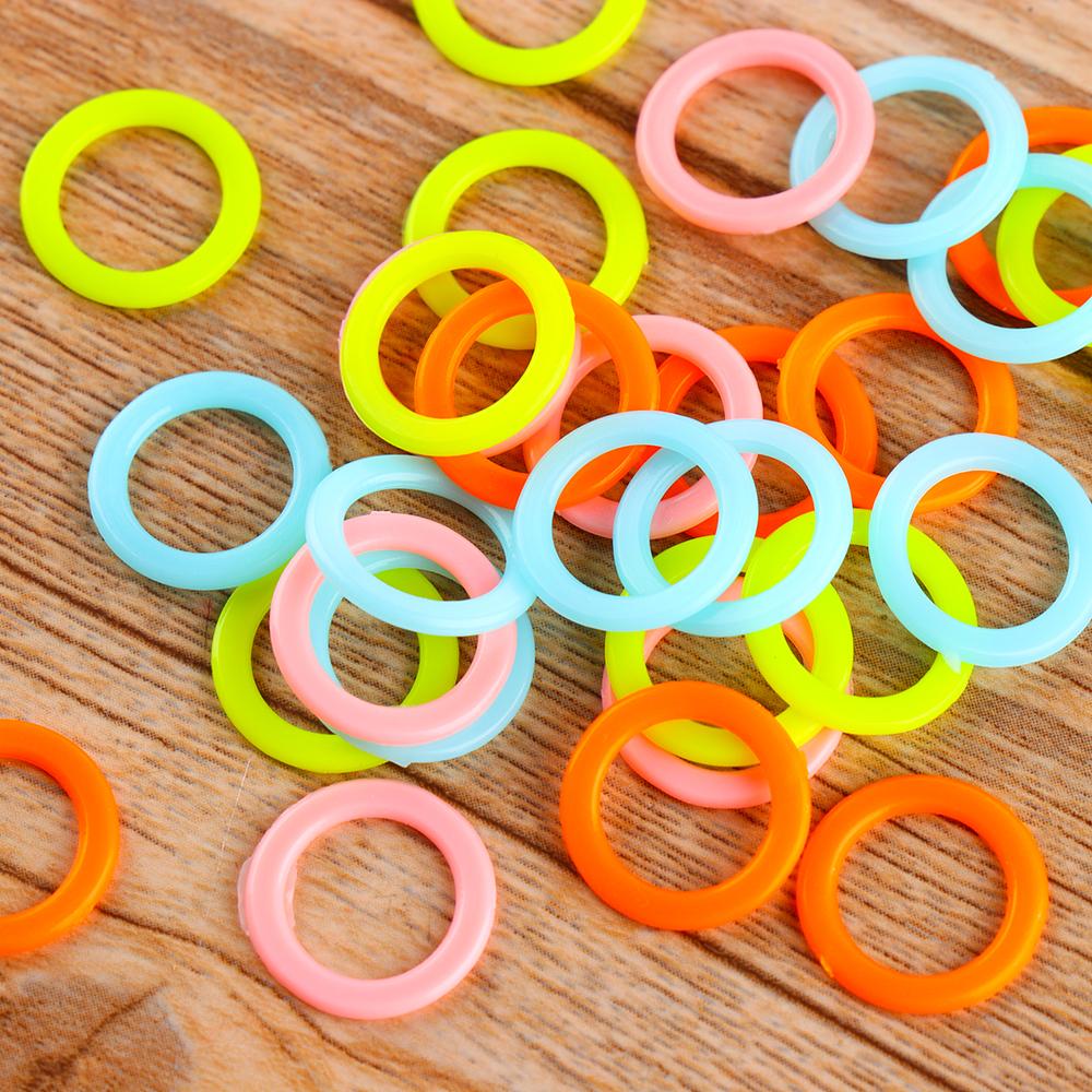 100pcs S/L DIY Crochet Ring Weave Tools Latching Knitting Locking Stitch Marker Crochet Plastic Circle Hook Sewing Accessory