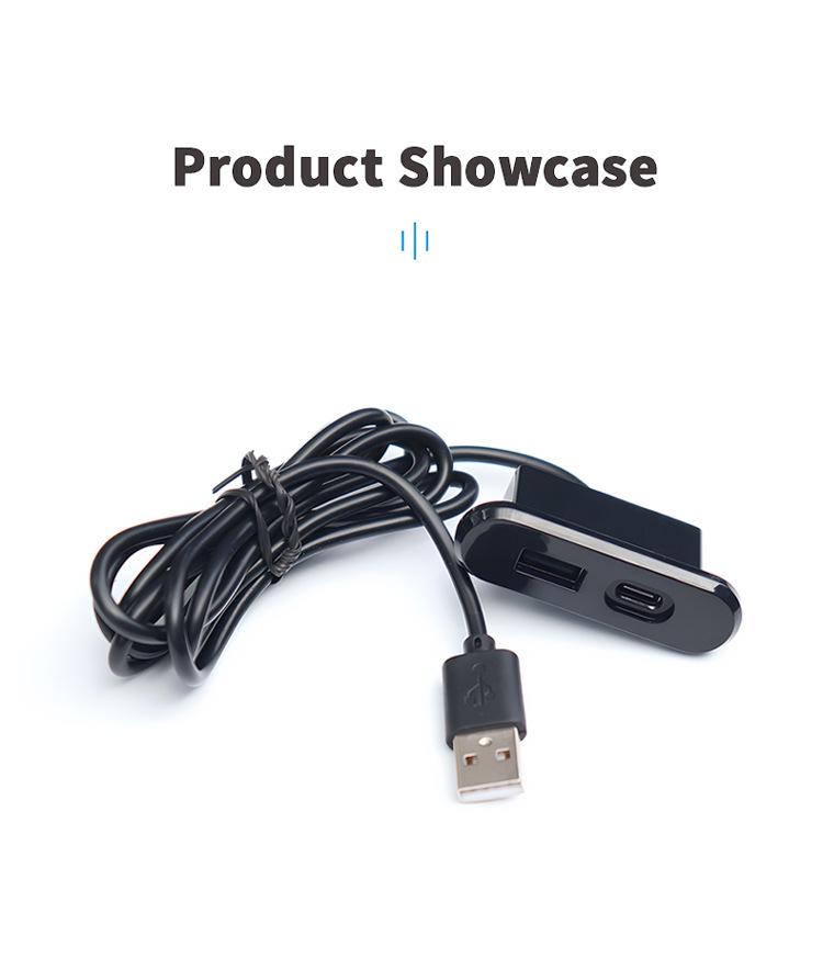 

Mini TYPE-C Sofa Bedside Table Charger 5V 2A USB Mobile Phone Charger T21C чорний