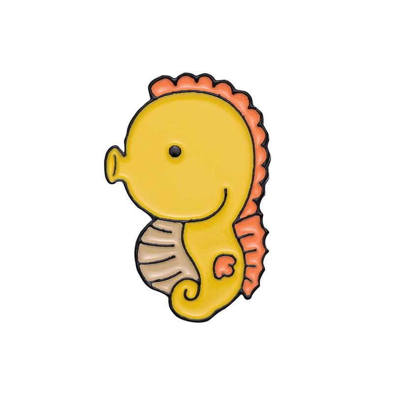 Ocean Animals Enamel Pins Custom Whale Shark Otter Pufferfish Axolotl Sea Lion Brooch Lapel Badges Jewelry Gift for Kids Friends