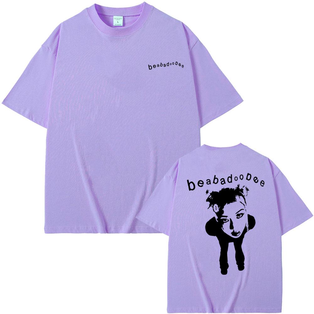 Singer Beabadoobee Double Sided Print Tshirt Men Women Fashion Casual Oversized T-shirts Streetwear Male Cotton T Shirt Fan Gift