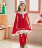 Cnstone Christmas Santa Claus Outfit Set for Costume for Events 3-Piece Girls, Dress, Kids' (Red, 110cm/M)