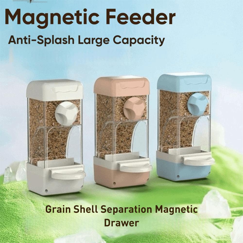 Large Capacity Bird Cage Feeder Husk Separation Bird Food Dispenser  for Bird Cage