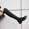 Autumn Winter Women's High-quality Shoes Elastic Material Platform Women's Boots New Knee Boots High Boots with Height