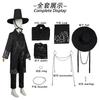 Kids Cosplay Suit KPop Demon Hunters Saja Boys Cospplay Costume Jinu Saja Robe Baby Black Uniform Stage Performance Halloween
