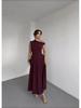 Summer Asymmetrical Neck Short Sleeve Ruched Dress for Women