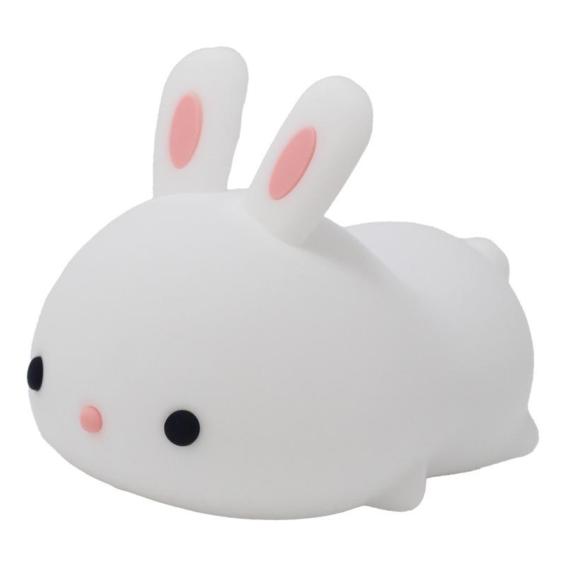 Seven-Color Silicone Bedside Lamp: Soft, Eye-Friendly Night Light