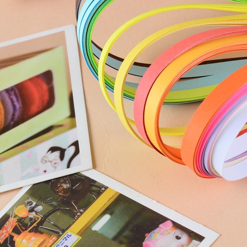 160pcs 5mm*39cm Folding Paper Art Quilling Color Handmade Paper