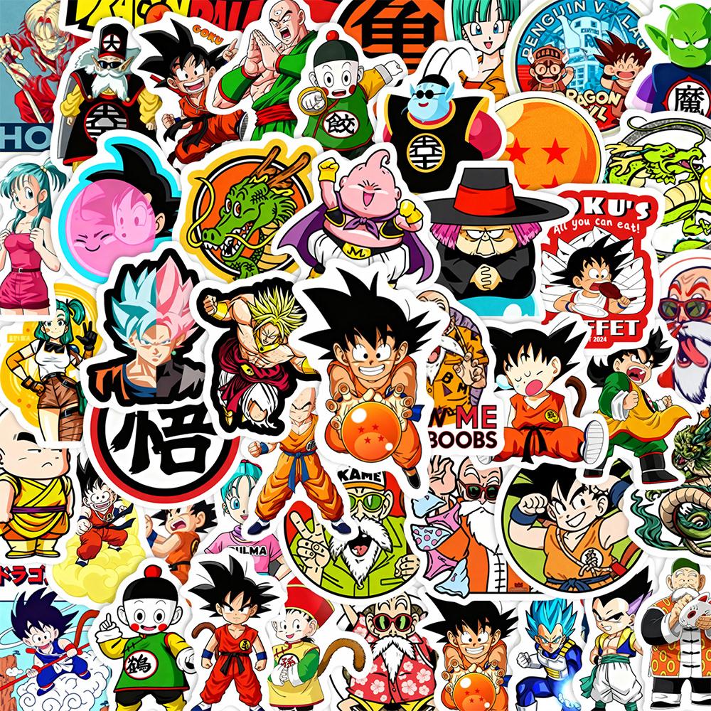 50/100pcs Japanese Anime Dragon Ball Stickers Cool Cartoon Son Goku Decals Laptop Phone Luggage Classic Manga Sticker Decoration