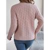 Lässiger Rollkragenpullover mit langen Ärmeln und einfarbigem Twist für Damen im Herbst und Winter