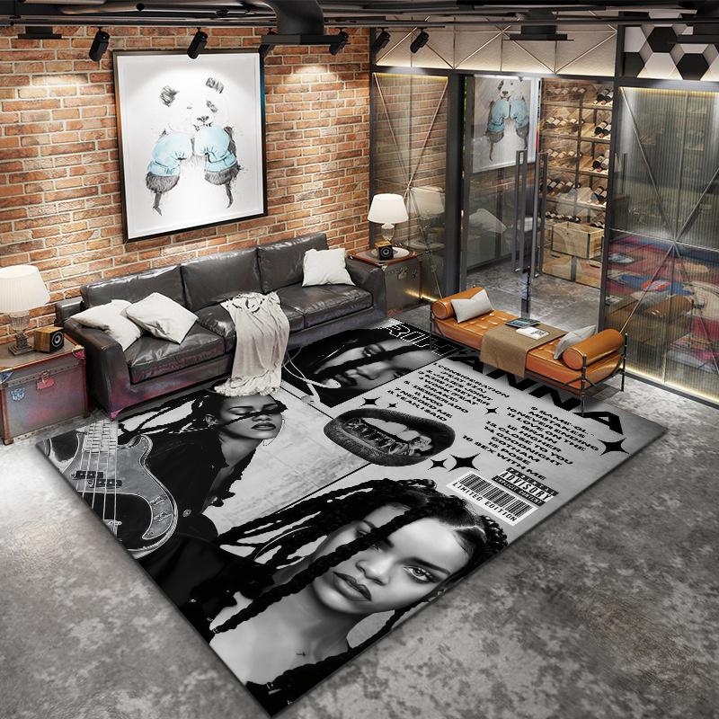 Rihanna Carpet Rug for Living Room Bedroom Home Sofa Decoration,Kids play Nonslip Floor Mat
