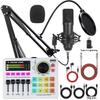 BM800 USB Microphone and Sound Card Set for Mobile, PC & Podcast with Headphones