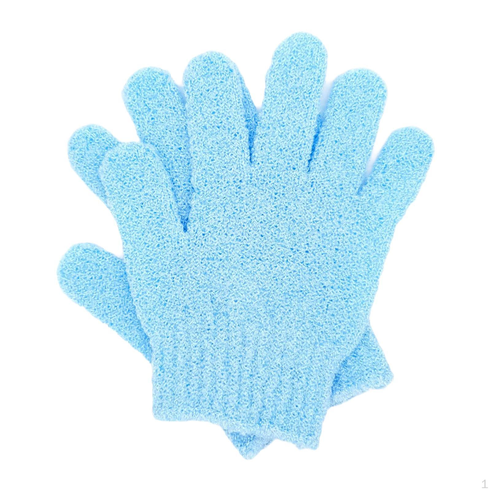 

2 Exfoliating Bath Gloves, Mittens to Remove Dead Skin And Japanese Spa Skincare синий