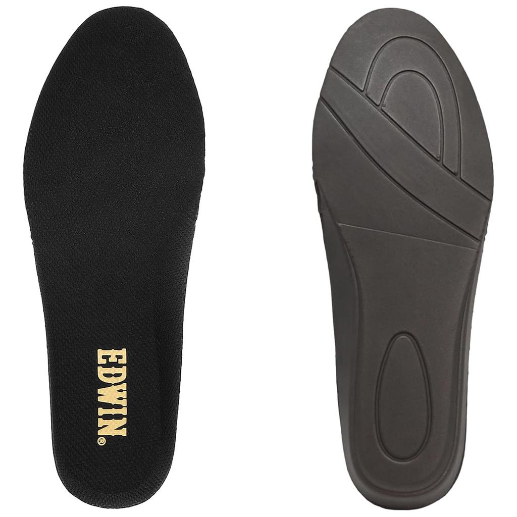 Edwin Lightweight Safety Shoes with Special Wide Rubber Stylish Work Size Men's Sole, Low-Cut Sneakers, Shock-Absorbing Sole, Resin, Non-Slip Bottom,