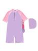 2026 Girls' One-Piece Swimsuit: Cute, Sun-Protective, Short Sleeves, Shorts for Surfing & Pool Activities